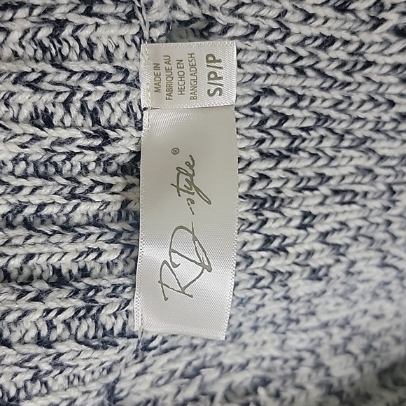 RD Style Daksha Cable Knit Cardigan wrap Style Sweater Gray Size SP - Picture 9 of 10